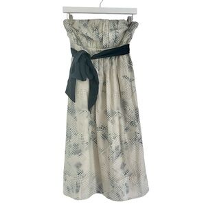 NWT Anthropologie Edme & Esyllte Silk Strapless‎ Fanning Triangles Dress Size 2